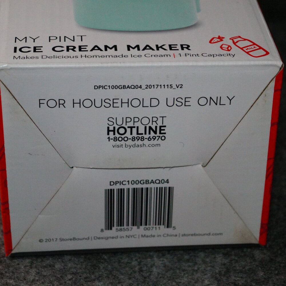 Dash My Pint Ice Cream Maker Aqua Compact 0.4qt – New in Box Fast Dessert - Picture 6 of 7